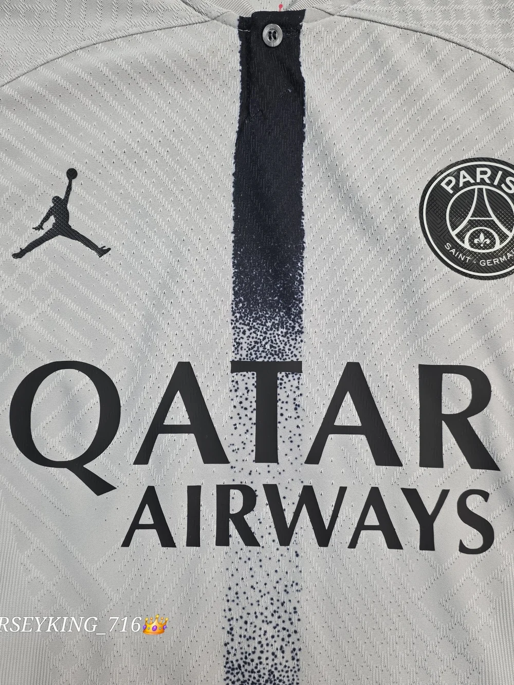 Jordan X PSG Neymar Jr #10 2022/2023 Authentic Away Gray Jersey New Ligue 1 Patc